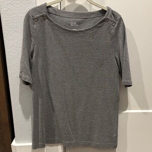 croft & barrow Charcoal Short Sleeve Top